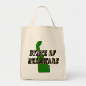 State of Delaware Afbeelding Tekst en kaart overzi Tote Bag (Voorkant)