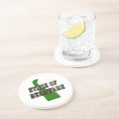 State of Delaware Afbeelding Tekst en kaart overzi Zandsteen Onderzetter (Zijkant)