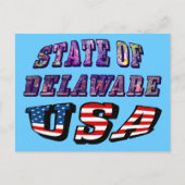 State of Delaware Verenigde Staten Foto's en vlagt Briefkaart (Voorkant)