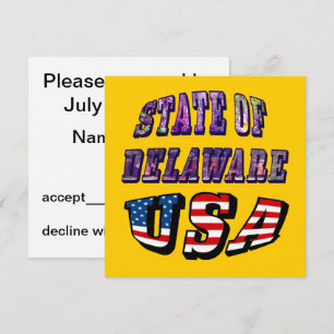 State of Delaware Verenigde Staten Foto's en vlagt Kaart