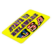 State of Delaware Verenigde Staten Foto's en vlagt Magneet (Linkerzijde)