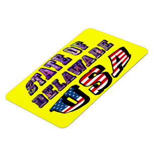 State of Delaware Verenigde Staten Foto's en vlagt Magneet