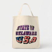 State of Delaware Verenigde Staten Foto's en vlagt Tote Bag (Voorkant)