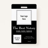 State of Florida Notary Public Badge met QR-code (Achterkant)