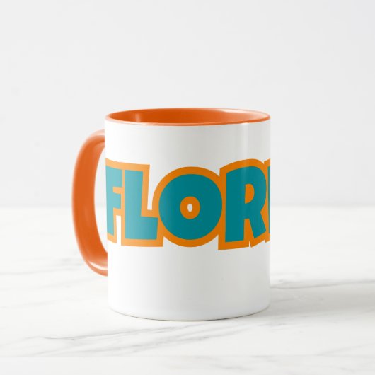 State of Florida Pride aangepaste tweekleurige kof Mok (Voorkant links)