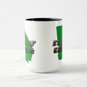 State of Georgia Kaart Omtrek en Afbeelding Tekst Mok (Midden)