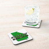 State of Georgia Kaart Omtrek en Afbeelding Tekst Onderzetter (Rechterzijde)