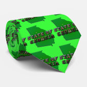 State of Georgia Kaart Omtrek en Afbeelding Tekst Stropdas (Opgerold)