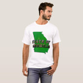 State of Georgia Kaart Omtrek en Afbeelding Tekst T-shirt (Voorkant volledig)