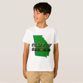 State of Georgia Kaart Omtrek en Afbeelding Tekst T-shirt (Voorkant volledig)