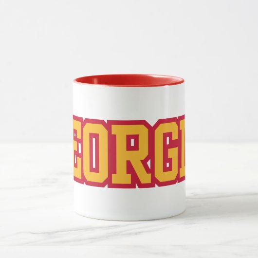 State of Georgia Pride Custom Two-Tone Coffee Mok (Midden)