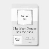 State of Illinois Notary Public Badge met QR-code (Back)