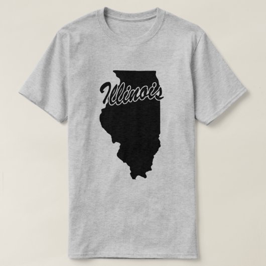 State of Illinois Shape T-shirt (Design voorkant)