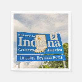 State of Indiana Welcome Sign Servet