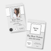 State of Iowa Notary Public Badge met QR-code (Voor- en achterkant)