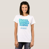 State of Iowa Silhouette Hearts & Hometown T-shirt (Voorkant volledig)