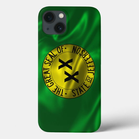 State of Jefferson Waving Flag iPhone Case (Achterkant)