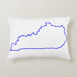 State of Kentucky Blue Outline accentkussen Accent Kussen