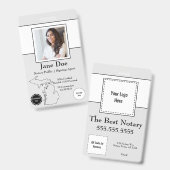 State of Michigan Notary Public Badge met QR-code (Voor- en achterkant)