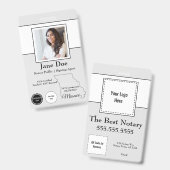 State of Missouri Notary Public Badge met QR-code (Voor- en achterkant)