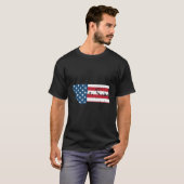 State Of Montana Patriotic Usa Flag For T-shirt (Voorkant volledig)