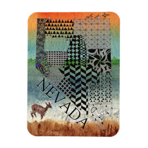 State of Nevada Desert Foto Magneet