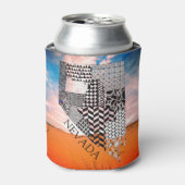 State of Nevada Kaart Illustratie Koelbox Blikjeskoeler (Blikje Voorkant)