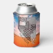 State of Nevada Kaart Illustratie Koelbox Blikjeskoeler (Blikje Achterkant)