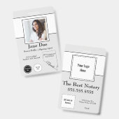 State of Nevada Notary Public Badge met QR-code (Voor- en achterkant)