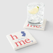 State of New Jersey Stone Onderzetter (Zijkant)