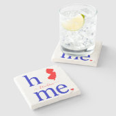 State of New Jersey Stone Onderzetter (Zijkant)