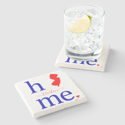 State of New Jersey Stone Onderzetter (Zijkant)