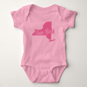 State of New York Shape Baby Bodysuit (Voorkant)