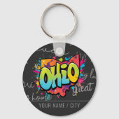 State of Ohio graffiti accessoire Sleutelhanger (Achterkant)