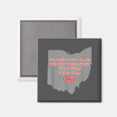 State Of Ohio We Don't Give A For Michigan  Magneet (Voorkant / Achterkant)