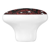 State of Ohio Woord Kunst Keramische Knop (Zijkant)