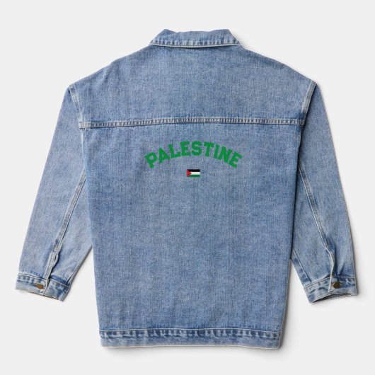 State of Palestine Varsity College Denim Jacket (Achterkant)