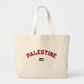 State of Palestine Varsity College Stijl Grote Tote Bag (Voorkant)