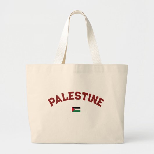 State of Palestine Varsity College Stijl Grote Tote Bag (Voorkant)