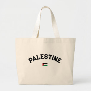 State of Palestine Varsity College Stijl Grote Tote Bag