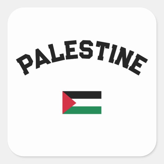 State of Palestine Varsity College Vierkante Sticker (Voorkant)