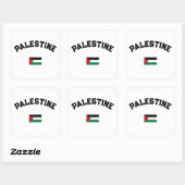 State of Palestine Varsity College Vierkante Sticker (Vel)