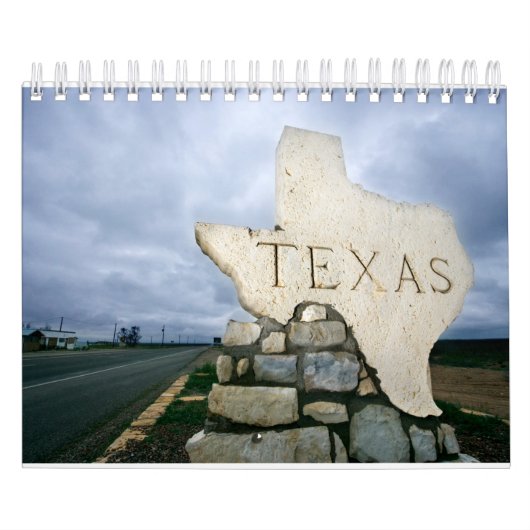 State of Texas Collectie Wall Calendar Kalender (Hoes)