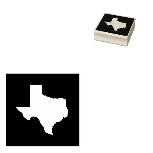 State of Texas Cutout Rubberstempel (Gestempeld)