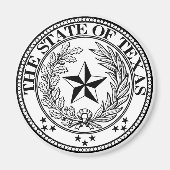 State of Texas Magnet White (Voorkant)