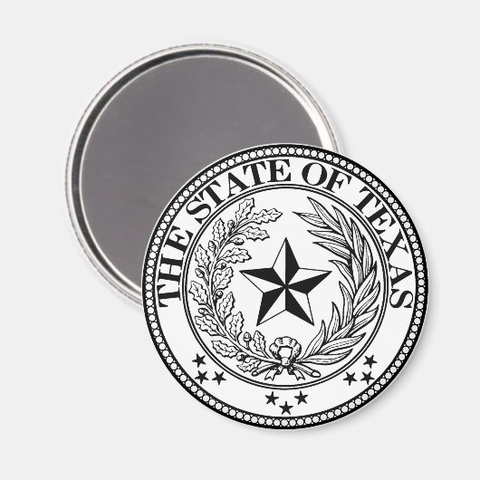 State of Texas Magnet White (Voorkant / Achterkant)