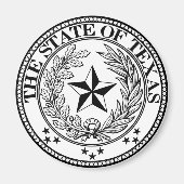 State of Texas Magnet White (Voorkant)
