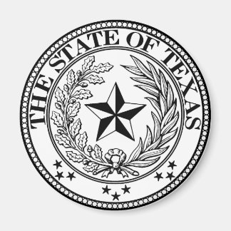 State of Texas Magnet White