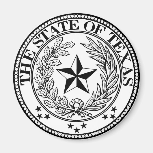 State of Texas Magnet White (Voorkant)