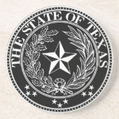 State of Texas Onderzetter Black (Voorkant)
